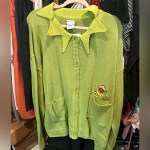 Kermit the Frog Cardigan NWT